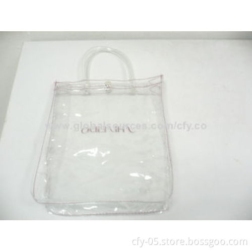 Vinyl Clear PVC Tote Bag, Different Designs, Shapes and Printing Ways Available